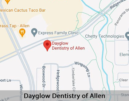 Map image for Partial Denture for One Missing Tooth in Allen, TX